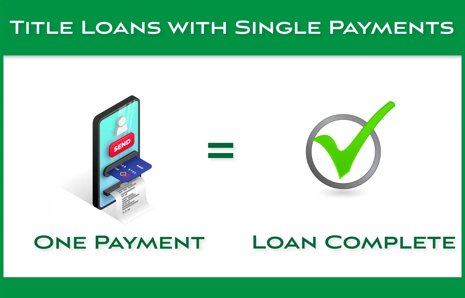 Title Loans with Single payments. 